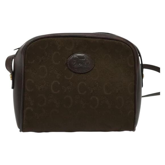 CELINE C Sulky Shoulder Bag Canvas Brown Gold - Picture 2 of 12